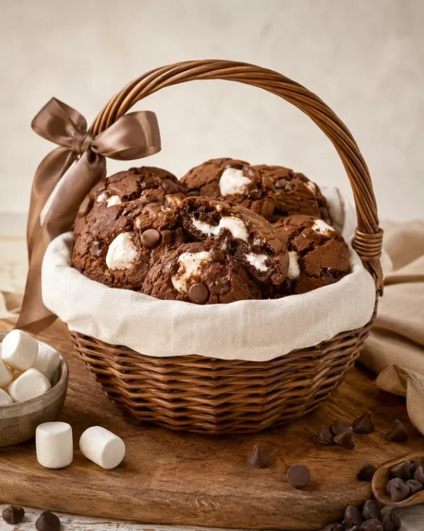 Chocolate Marshmallow Cookie Basket